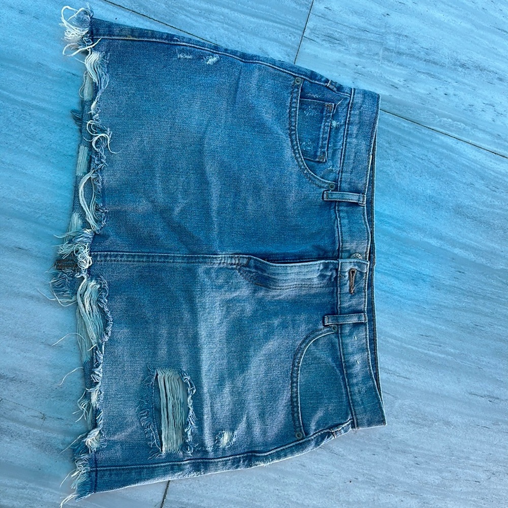 express jean skirt